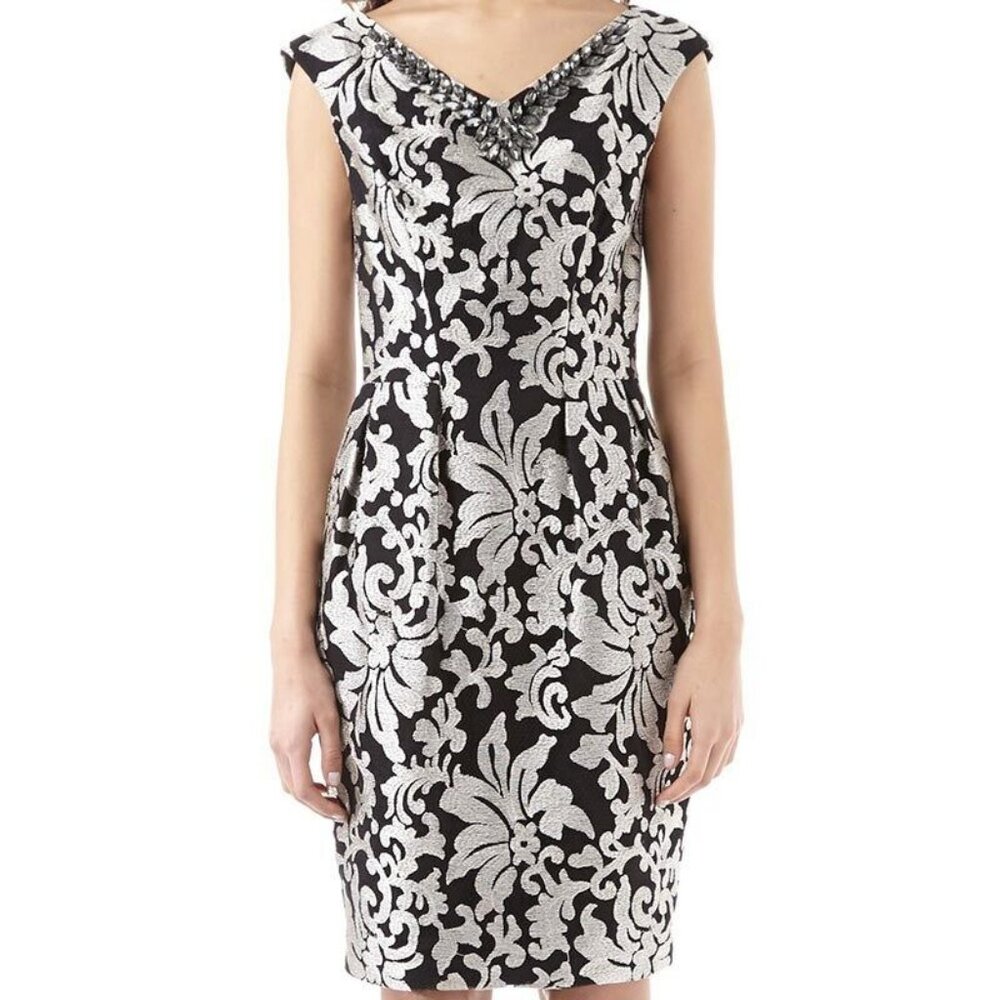 Ted Baker Embellished Jacquard Tulip Dress, Size 4